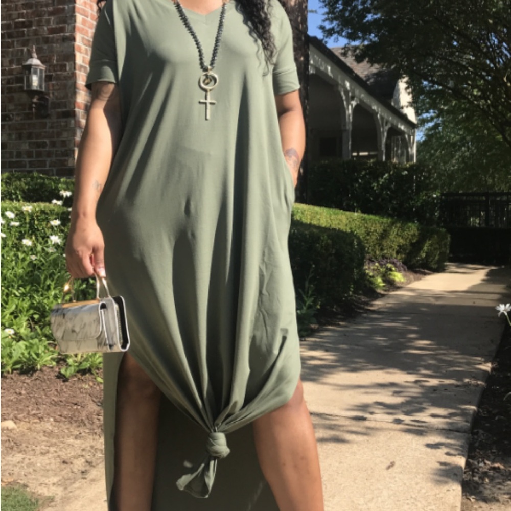 Olive Green Maxi Dress
